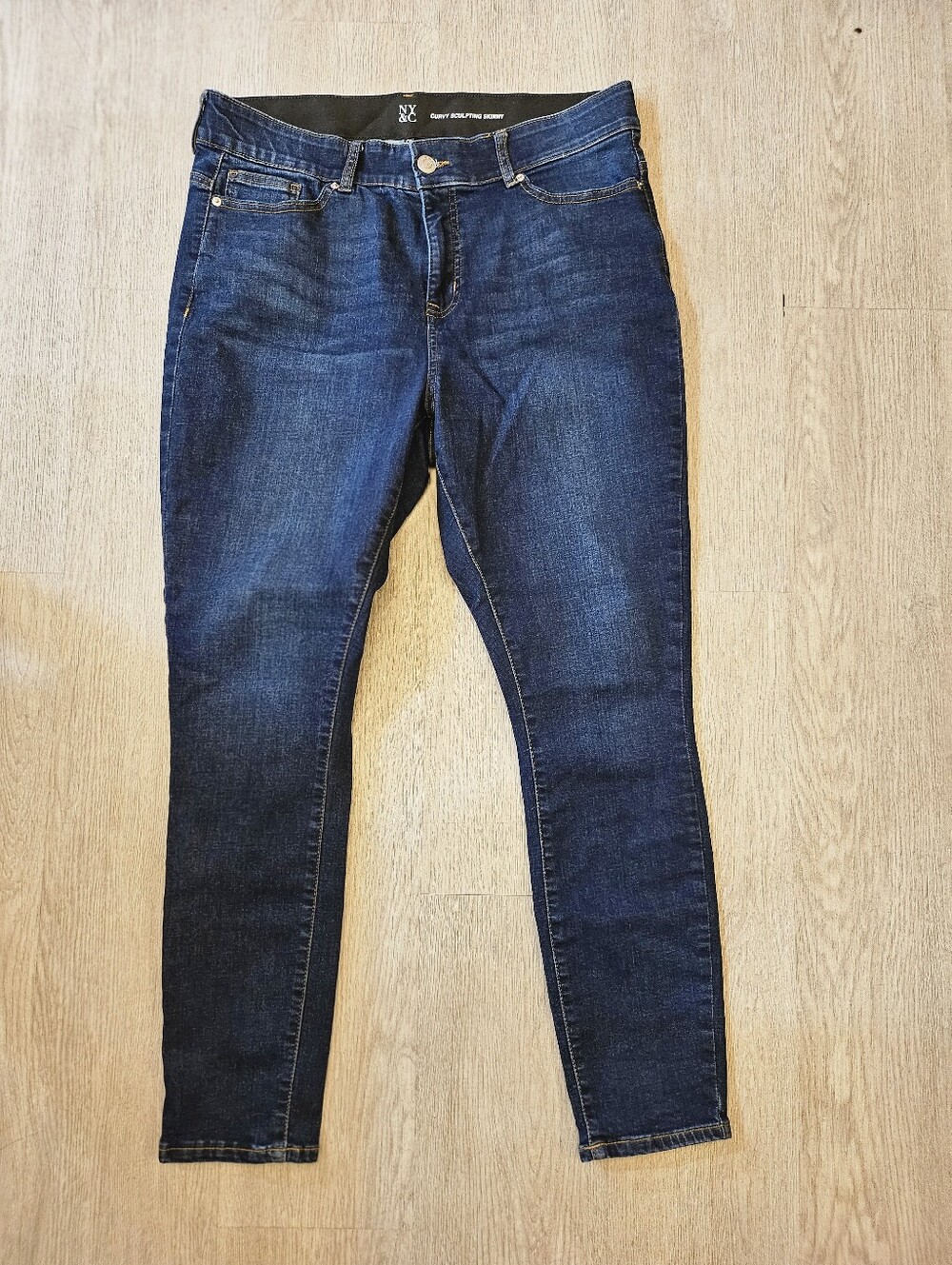 18- New York & Company- Navy Skinny Jeans